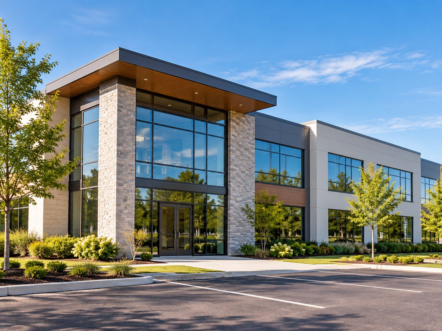 Modern commercial office building exterior